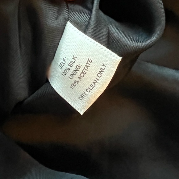 EUC Black silk White House Black Market midi halter bow detail dress, size 2 - Picture 8 of 8